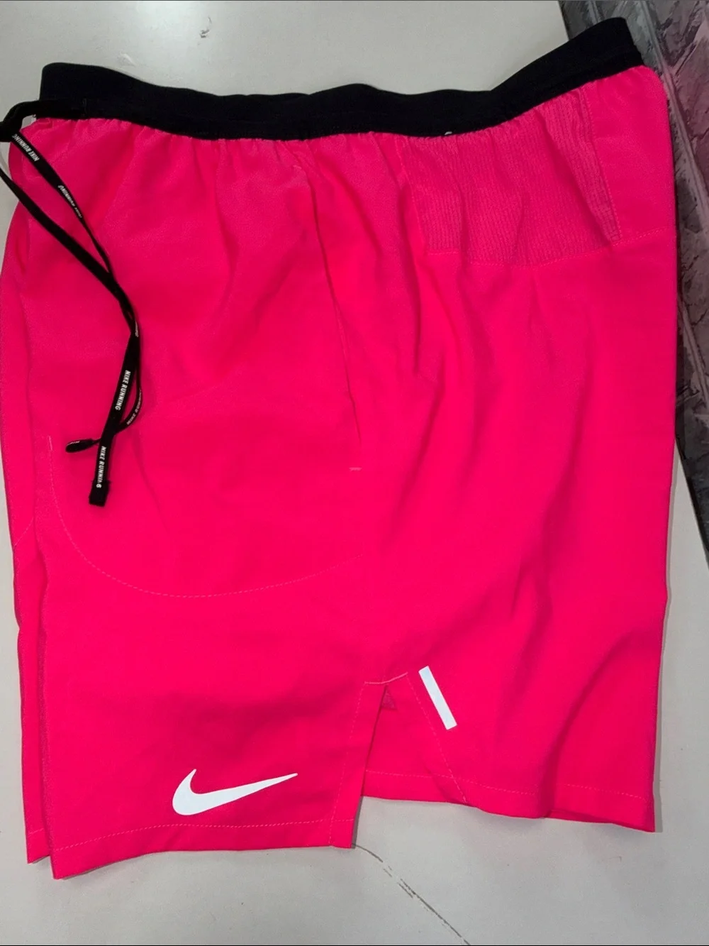 Nike Men’s Hot Pink Athletic Shorts with Black Waistband